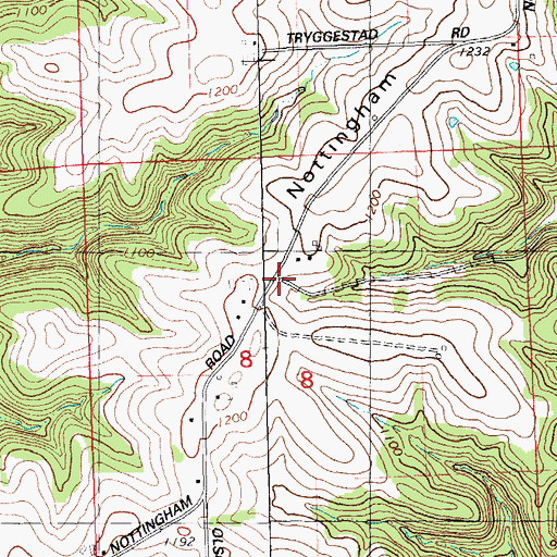 Topographic Map of Nottingham Ridge, WI