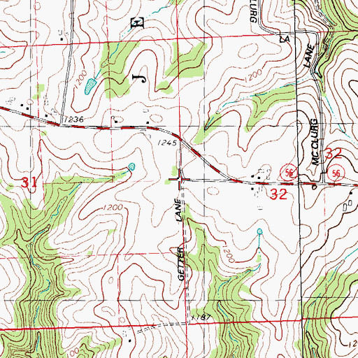 Topographic Map of White Pigeon School, WI