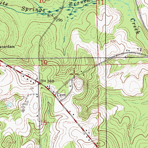 Topographic Map of Mount Vernon Church, AL