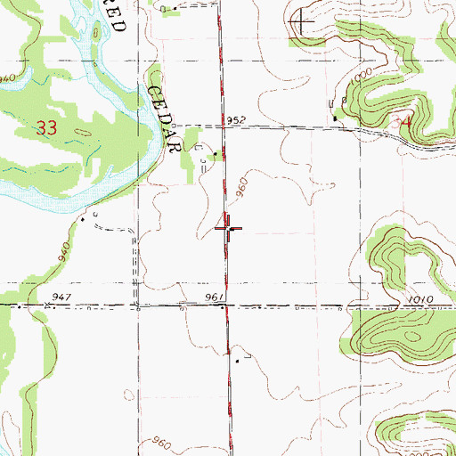 Topographic Map of Valley Glen School (historical), WI