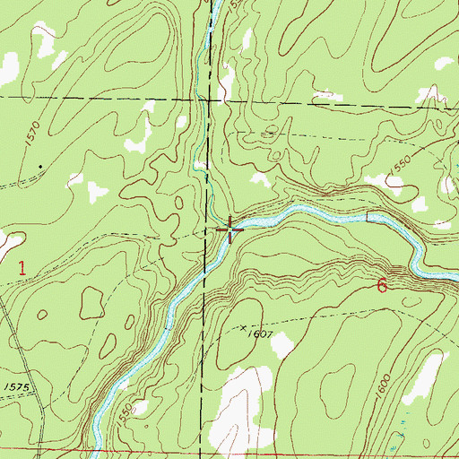 Topographic Map of Stevens Creek, WI