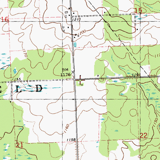 Topographic Map of Town of Richfield, WI