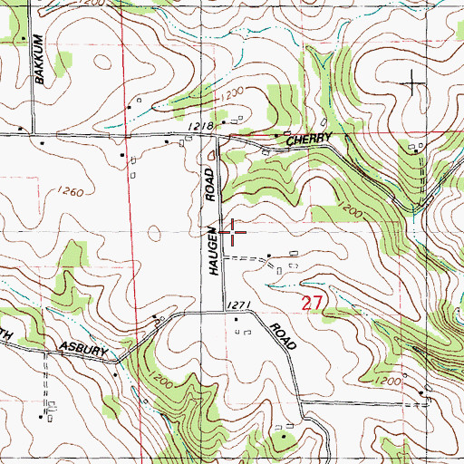 Topographic Map of Town of Viroqua, WI