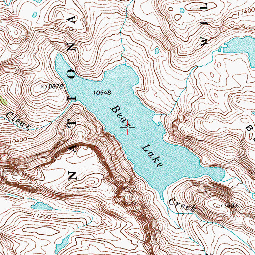 Topographic Map of Bear Lake, WY