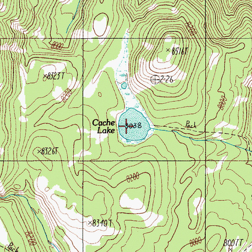 Topographic Map of Cache Lake, WY
