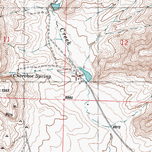 Topographic Map of Cherokee Ranch, WY