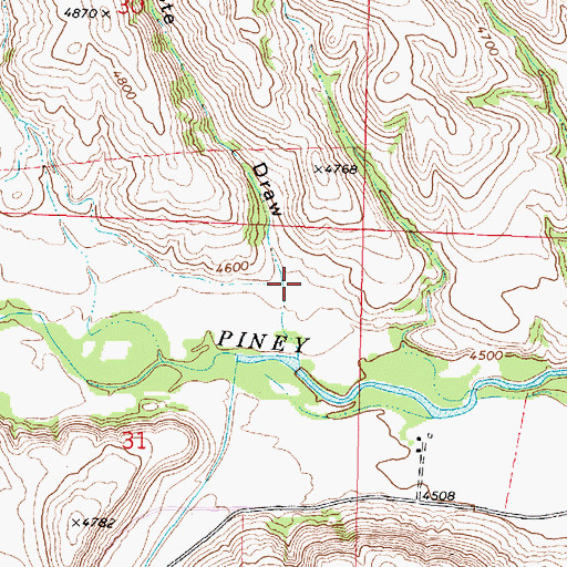 Topographic Map of Coyote Draw, WY