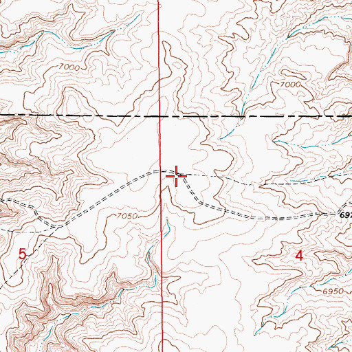 Topographic Map of Emigrant Trail, WY