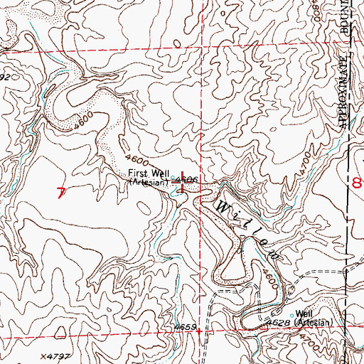 Topographic Map of First Well, WY
