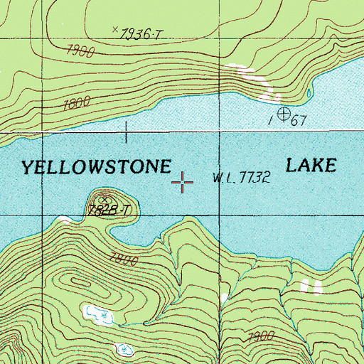 Topographic Map of Flat Mountain Arm, WY
