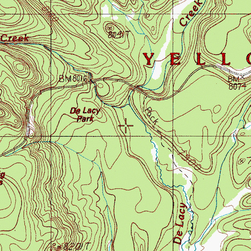 Topographic Map of Herron Creek, WY