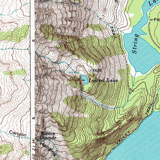 Topographic Map of Laurel Lake, WY