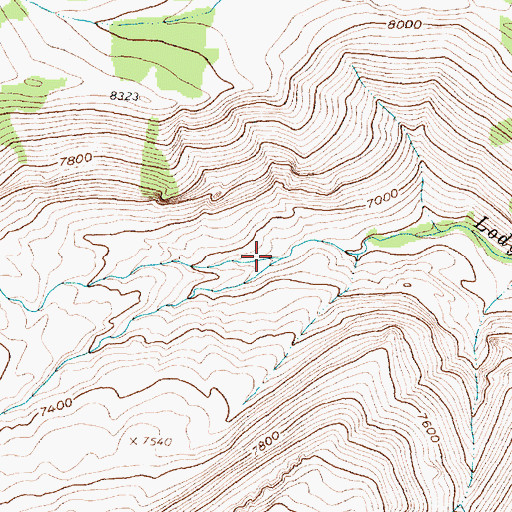 Topographic Map of Line Creek, WY