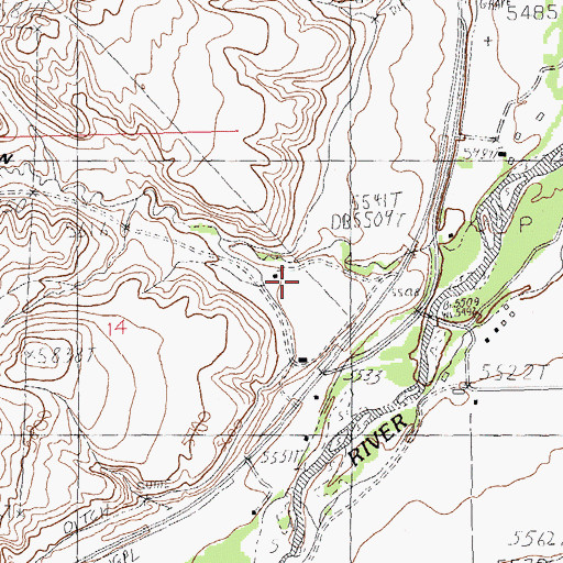 Topographic Map of Long Hollow, WY