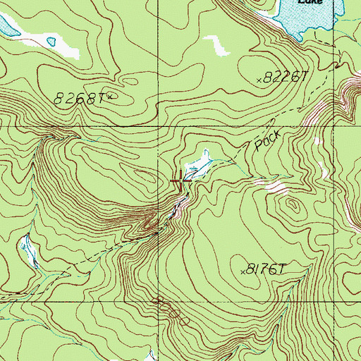 Topographic Map of Mallard Lake Trail, WY