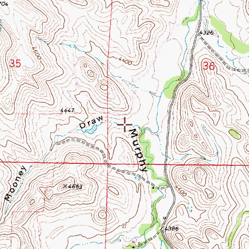 Topographic Map of Mooney Draw, WY