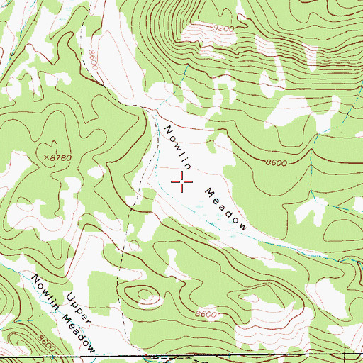 Topographic Map of Nowlin Meadow, WY