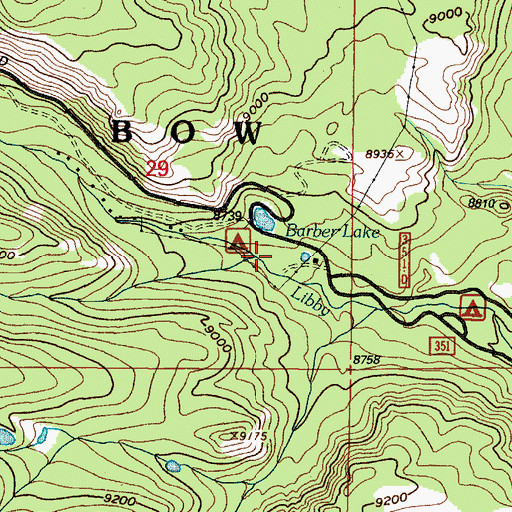 Topographic Map of Silver Run Creek, WY