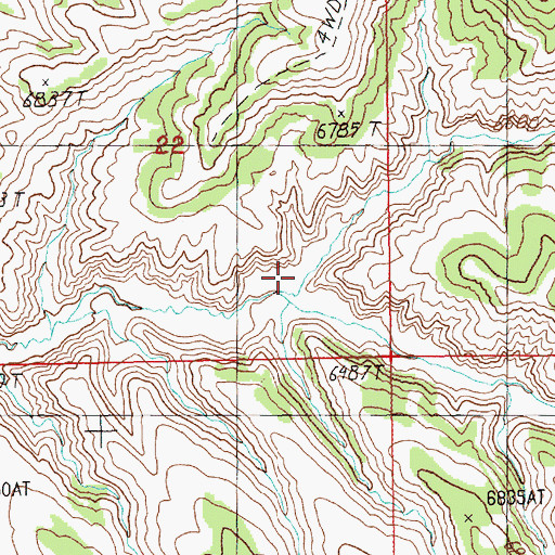 Topographic Map of Krause Marsh Creek, WY