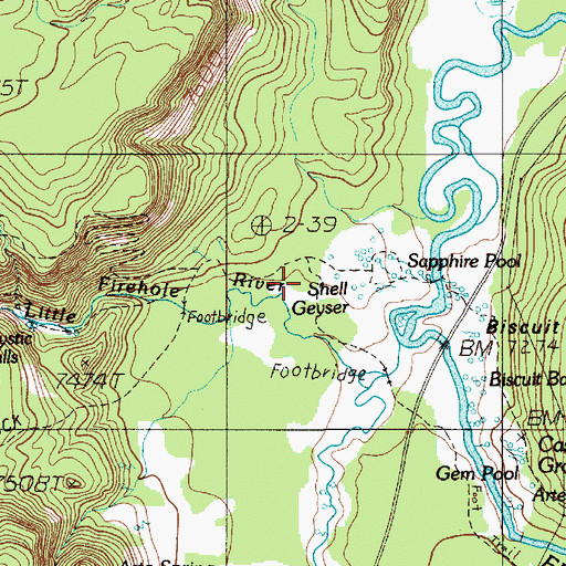 Topographic Map of Gem Pool, WY