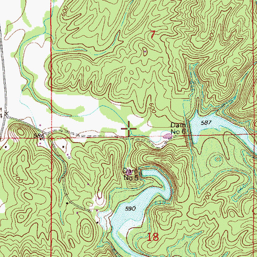 Topographic Map of Horse Creek, AL