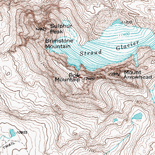 Topographic Map of Bow Mountain, WY