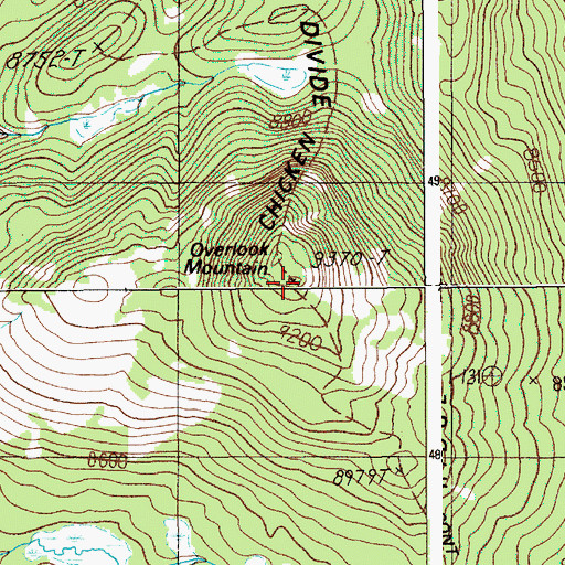 Topographic Map of Chicken Ridge, WY