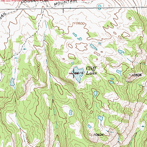 Topographic Map of Cliff Lake, WY