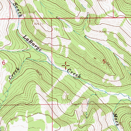 Topographic Map of Dock Creek, WY
