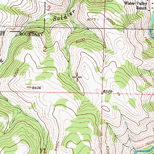 Topographic Map of Dunkard Creek, WY