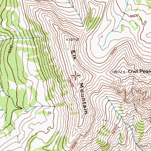 Topographic Map of Elk Mountain, WY