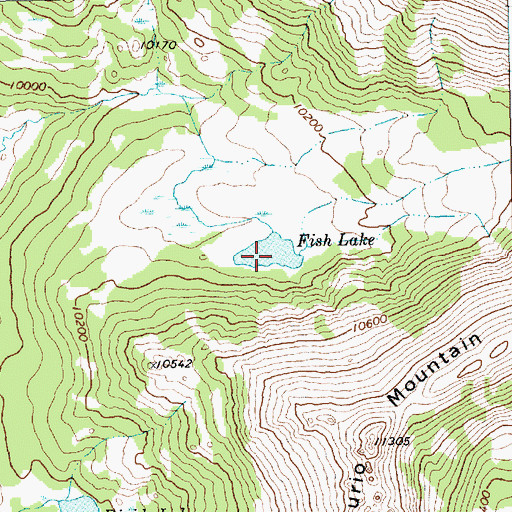 Topographic Map of Fish Lake, WY