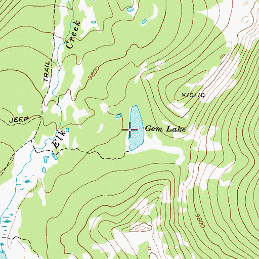 Topographic Map of Gem Lake, WY