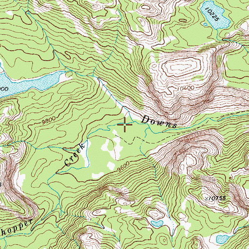 Topographic Map of Grasshopper Creek, WY