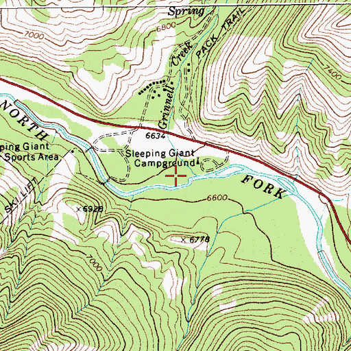 Topographic Map of Grinnell Creek, WY