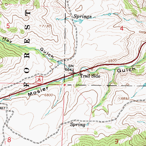 Topographic Map of Hay Gulch, WY