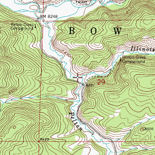 Topographic Map of Illinois Creek, WY
