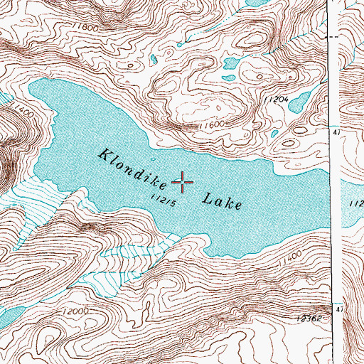 Topographic Map of Klondike Lake, WY