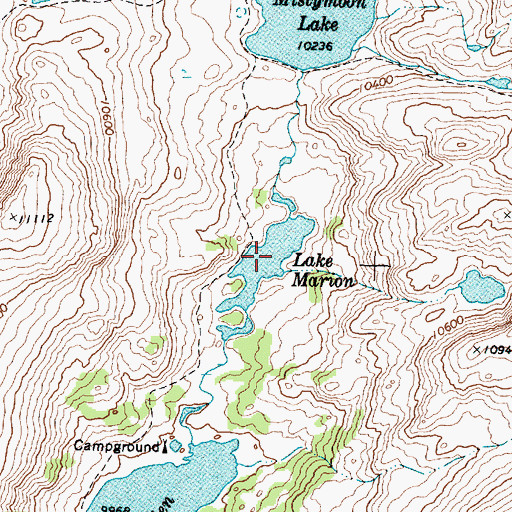Topographic Map of Lake Marion, WY