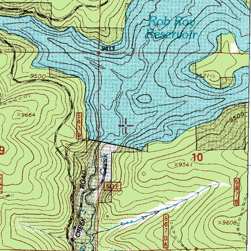 Topographic Map of Moores Gulch, WY