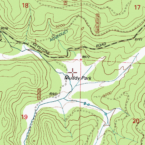 Topographic Map of Muddy Park, WY