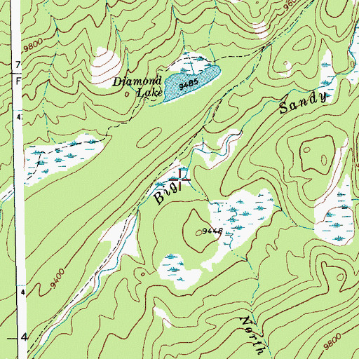 Topographic Map of North Temple Creek, WY