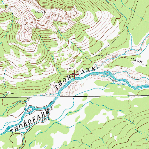 Topographic Map of Open Creek, WY