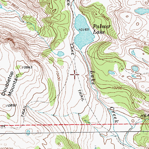 Topographic Map of Palmer Lake Trail, WY