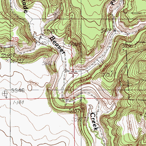 Topographic Map of Parmlee Canyon, WY