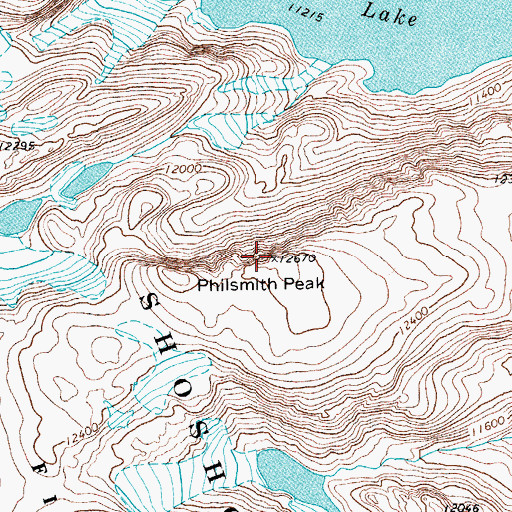 Topographic Map of Philsmith Peak, WY