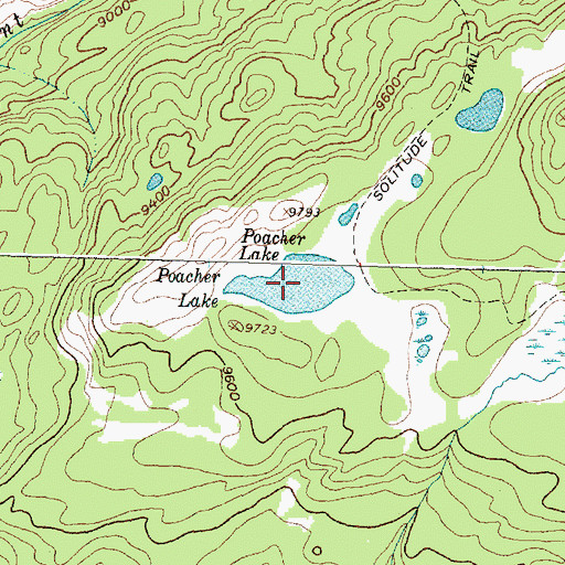 Topographic Map of Poacher Lake, WY