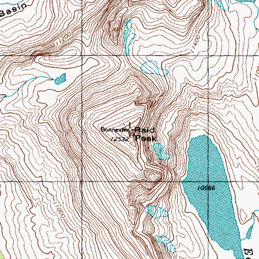 Topographic Map of Raid Peak, WY