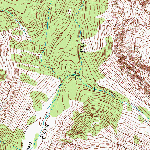 Topographic Map of Reynolds Creek, WY