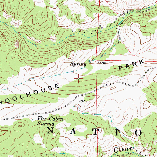 Topographic Map of Schoolhouse Park, WY